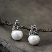 Natural Mother of Pearl Earrings 925 Sterling Silver