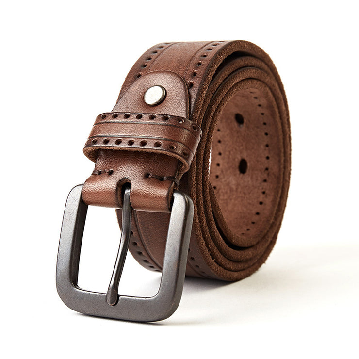 Genuine Cowhide Men's Leather Belt