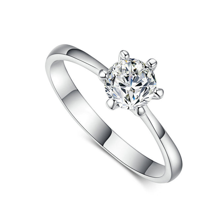 Buy Zircon Micro Inlay Engagement Ring