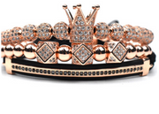 King Crown Copper Charm Bracelet