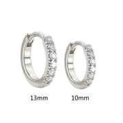 Sterling Silver Round Micro-Set Earrings