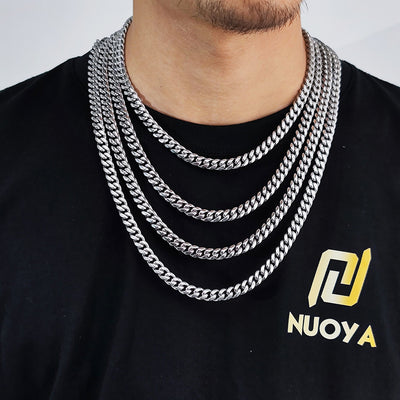 Hip-Hop Round Grinding Encrypted Cuban Necklace