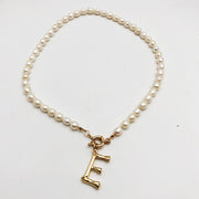 Freshwater Pearl 26 Letter Pendant Necklace