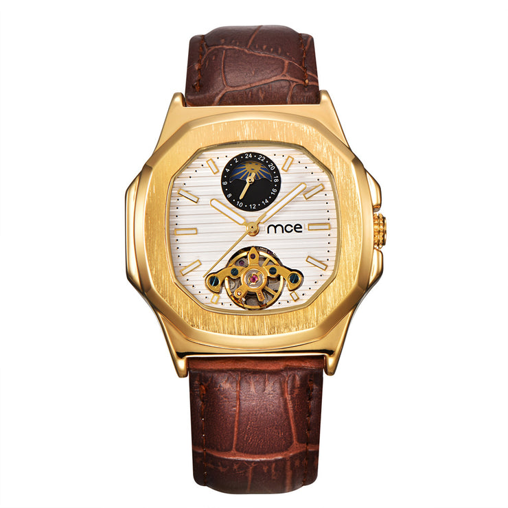 Luxury Leather Band Swiss Wristwatch