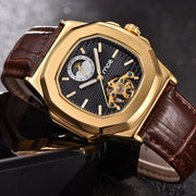 Luxury Leather Band Swiss Wristwatch
