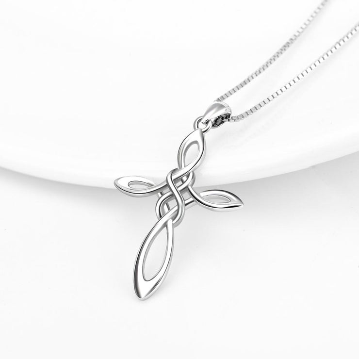 Sterling Silver Infinity Love Celtic Knot Pendant Necklace