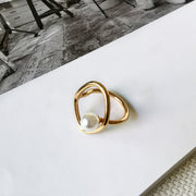 Dainty Pearl Ring for Women Minimalist Rings