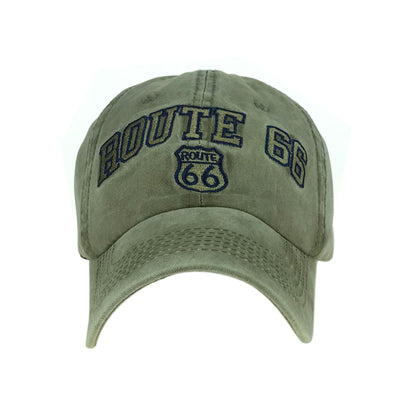 Route 66 Baseball Embroidery Hat