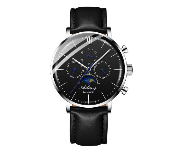 Men's Automatic Mechanical Wristwatch Leather Band