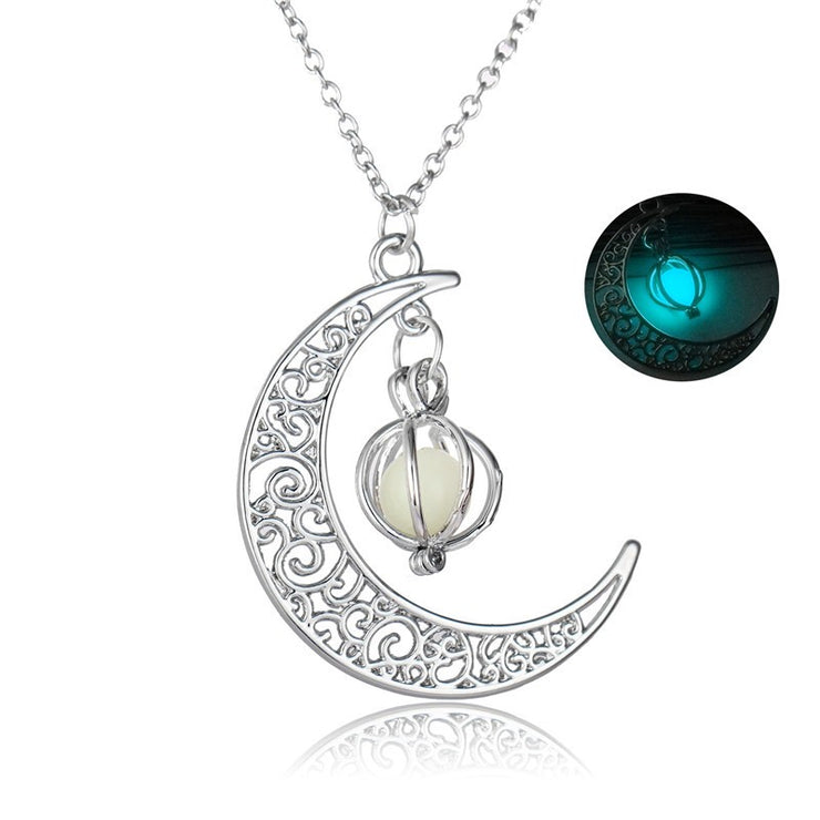 Luminous Moon Pumpkin Creative Pendant Necklace