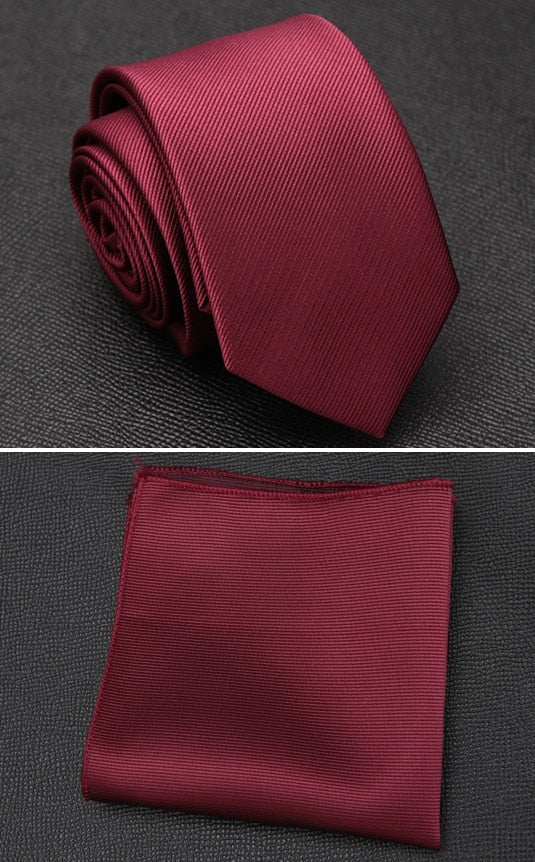 Neck Tie Set Hanky and Tie Multiple Color Options