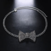 Crystal Bow Tie Necklace