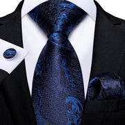 Tie Hanky & Cufflinks Set Silk Multiple Color Options