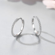 Sterling Silver Micro Diamond Earrings